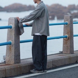 Gingham check oversized shirt 0363