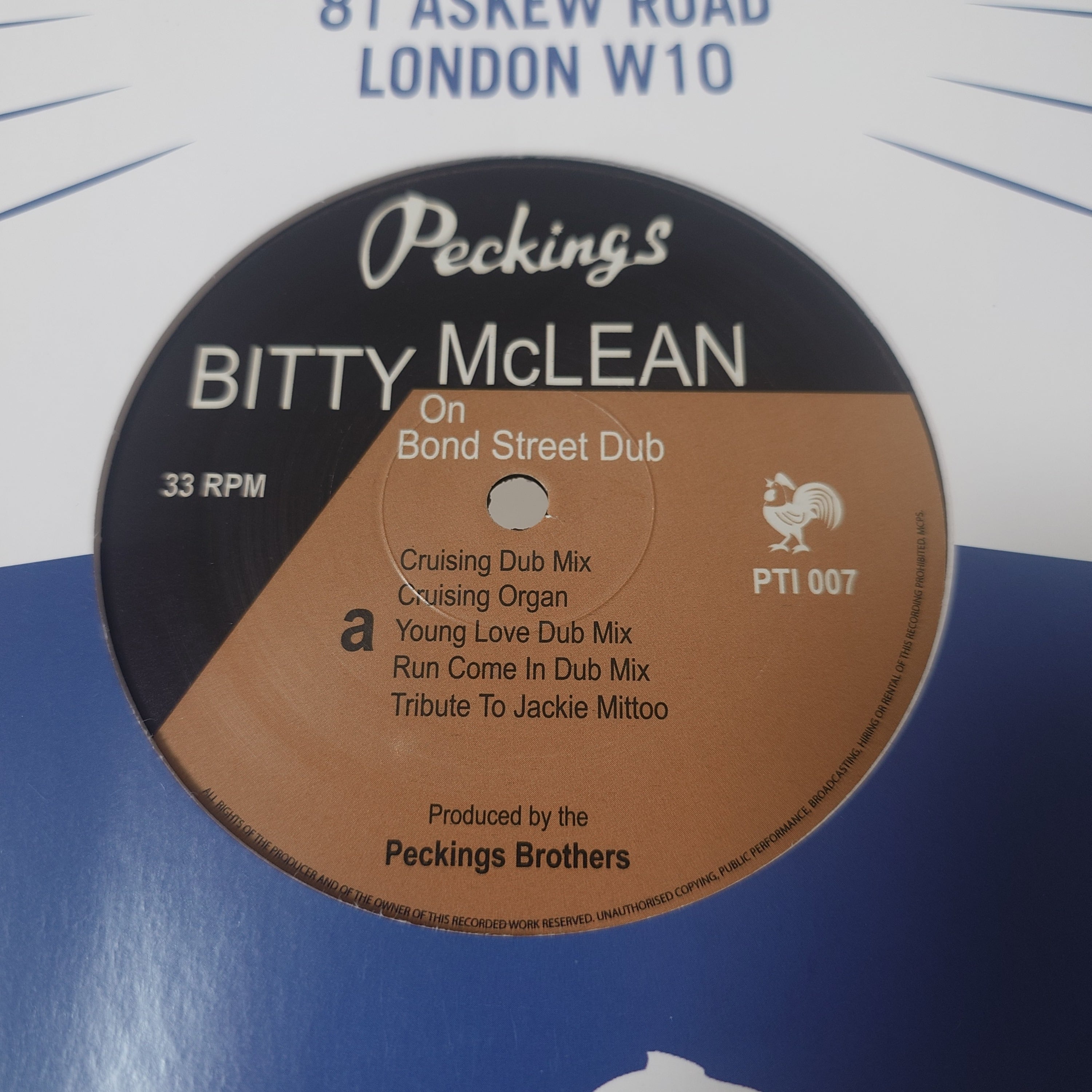 Bitty Mclean - On Bond Street Dub / Walk Away // Peckings LP 