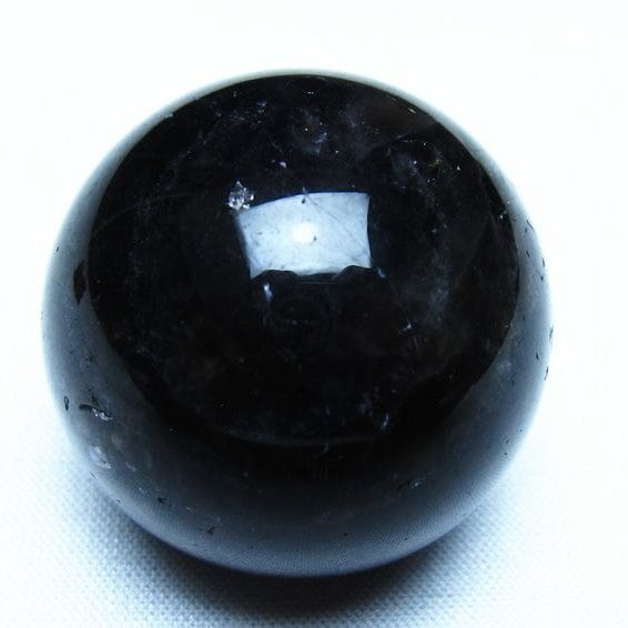 モリオン 黒水晶 丸玉 35mm スフィア 置物 原石 141-7384