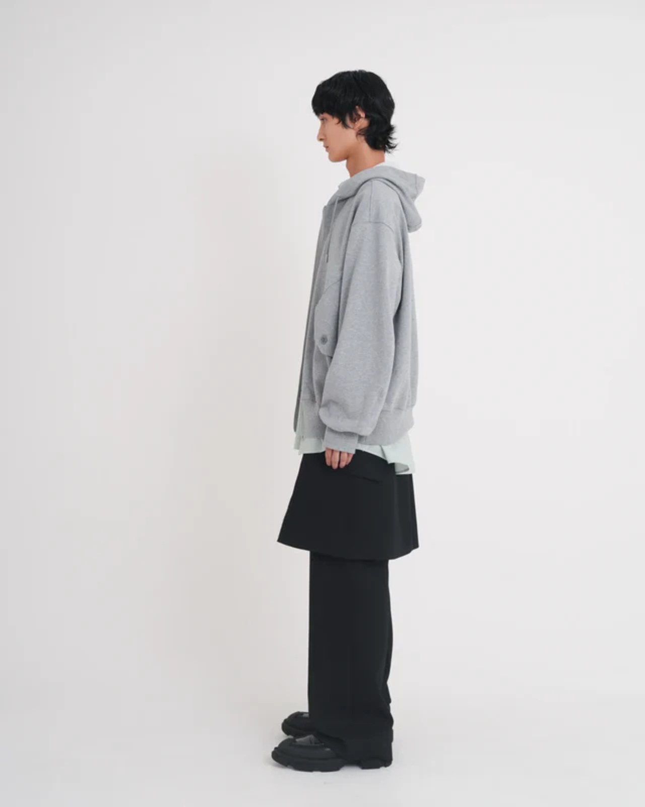 【26SS】Tamme タム / フーディー 長袖 /CWU-45P HOODIE GREY - 5