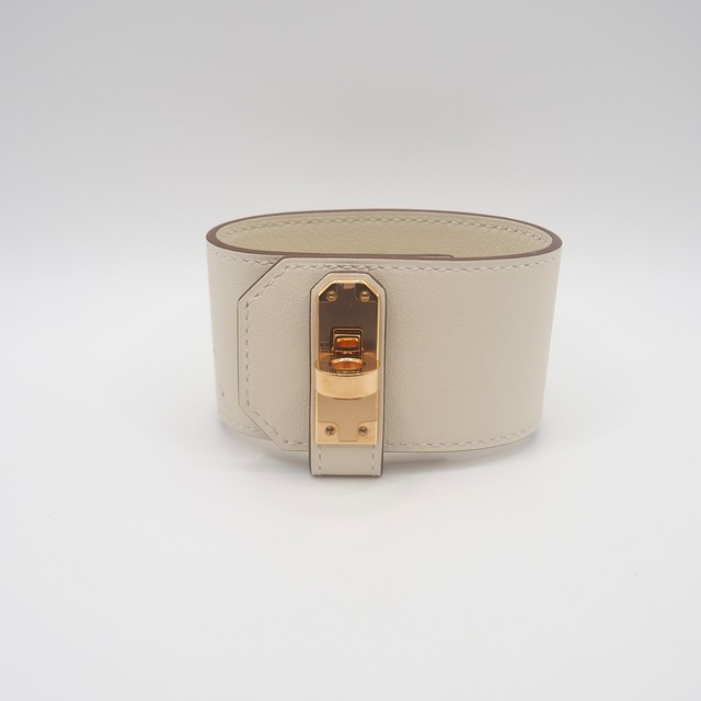 HERMES レザー ブレスレット 《ケリー・ツイスト》PM オフホワイト エルメス　
