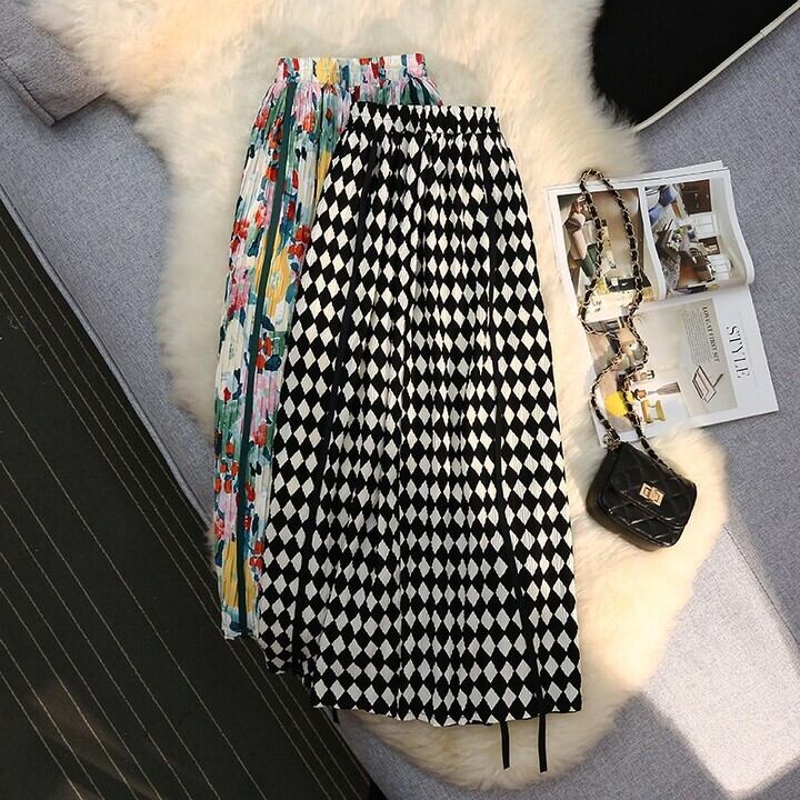 ミドル丈 A ラインプリーツスカート  00048