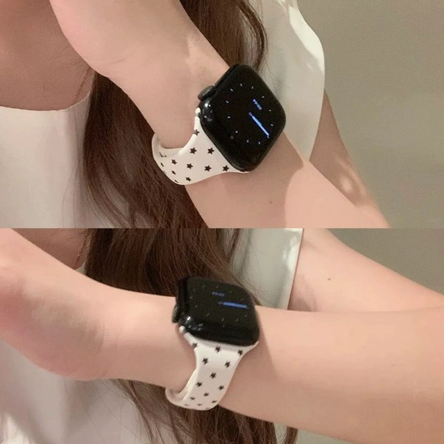 【JIAJIAシリーズ】★時計バンド★4タイプ 星 ハート ｡♥｡･ﾟ♡ﾟ かわいい カートゥーン Apple watch Series 7/8/9/10/11