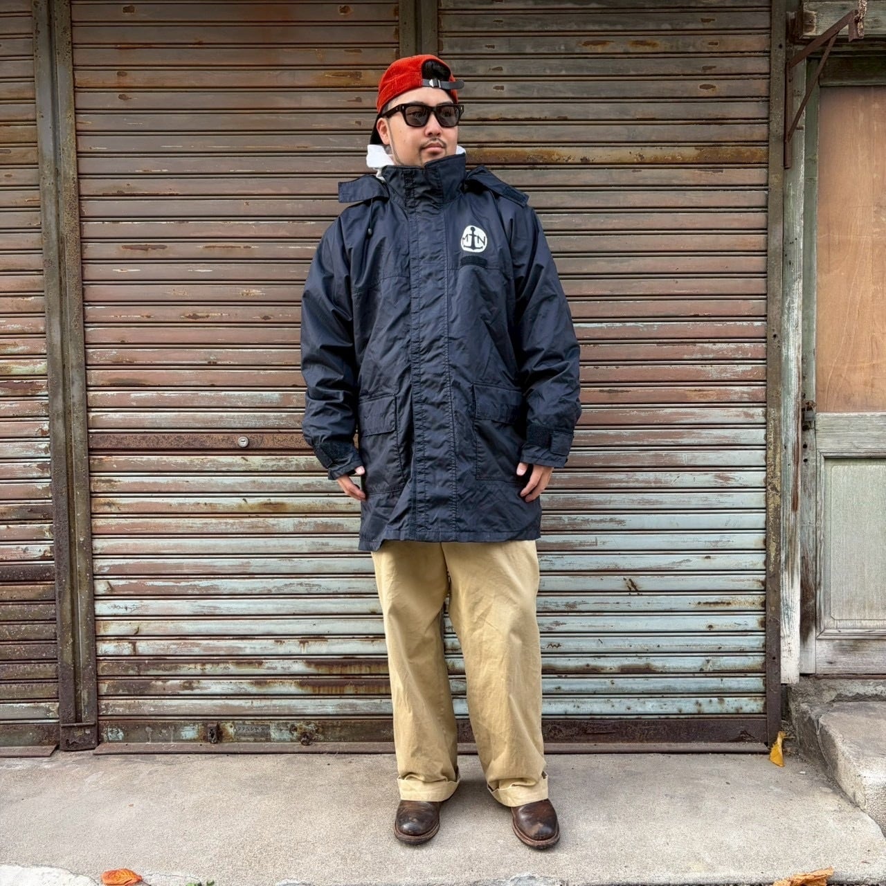 00s フランス軍 実物 デッキジャケット デッキパーカー ネイビー XL