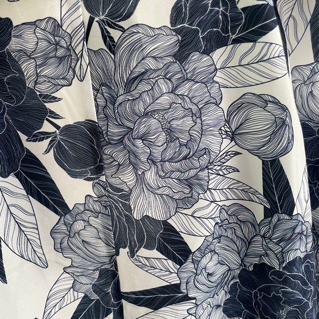 花の趣  羽織トップス ブルー