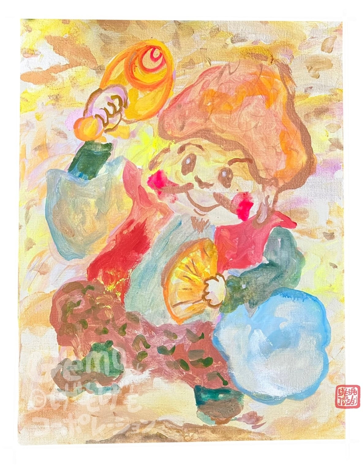 美人画 肉筆画 墨絵 水墨画 原画 現品限り #手 #花 | Pay ID