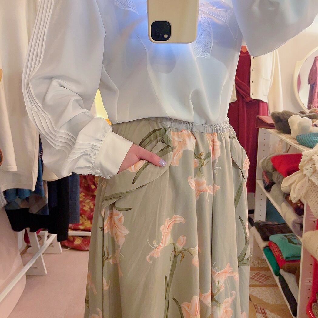 PINK HOUSE / casablanca gather skirt