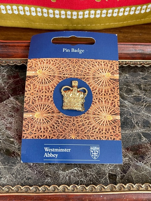 20%OFF!『Westminster Abbey』クラウンギルトピンバッジ Crown Gilt Pin Badge ウエストミンスターの画像