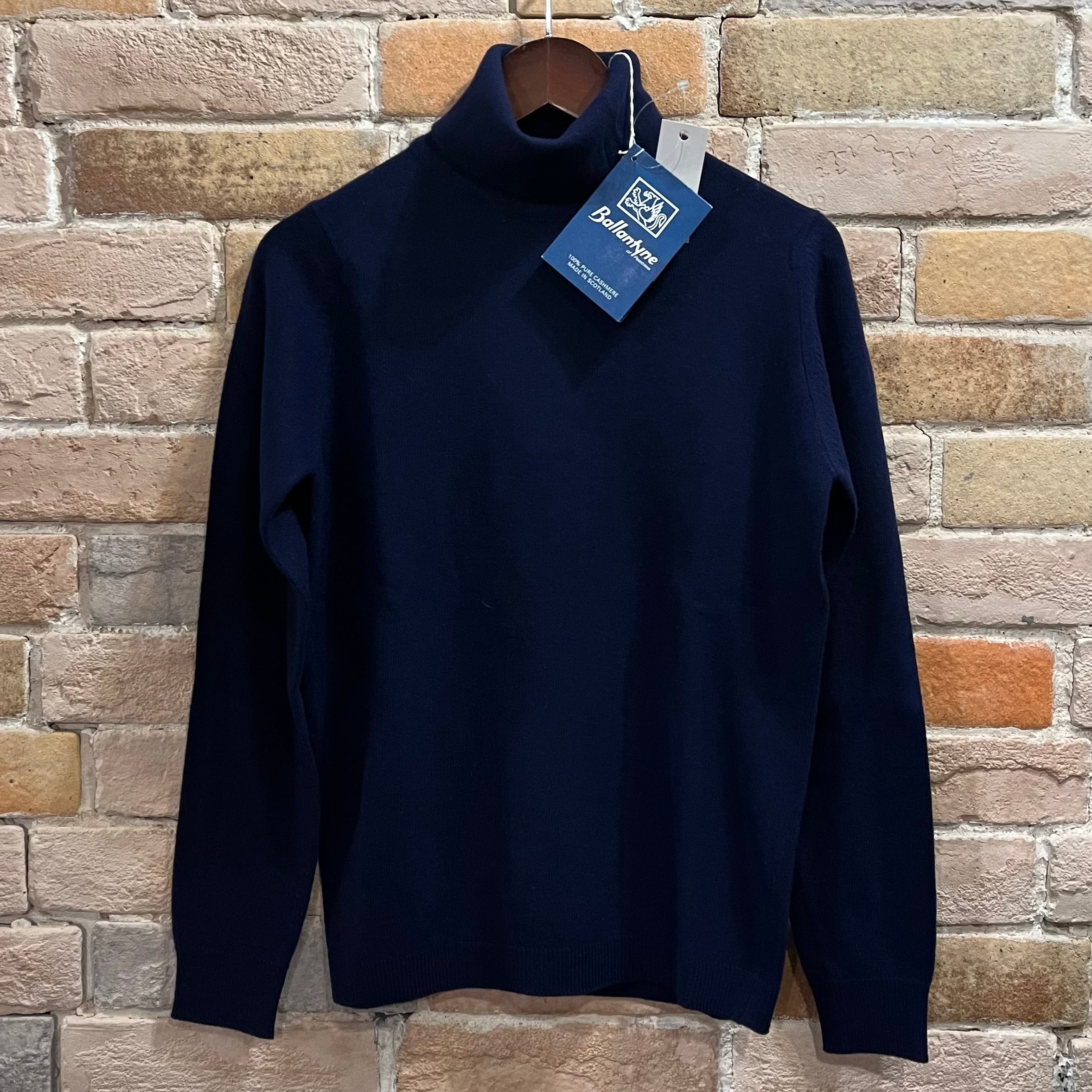 ballantyne ladies “dead stock” cashmere turtle neck navy ballantyne ladies “dead stock” cashmere turtle neck navy