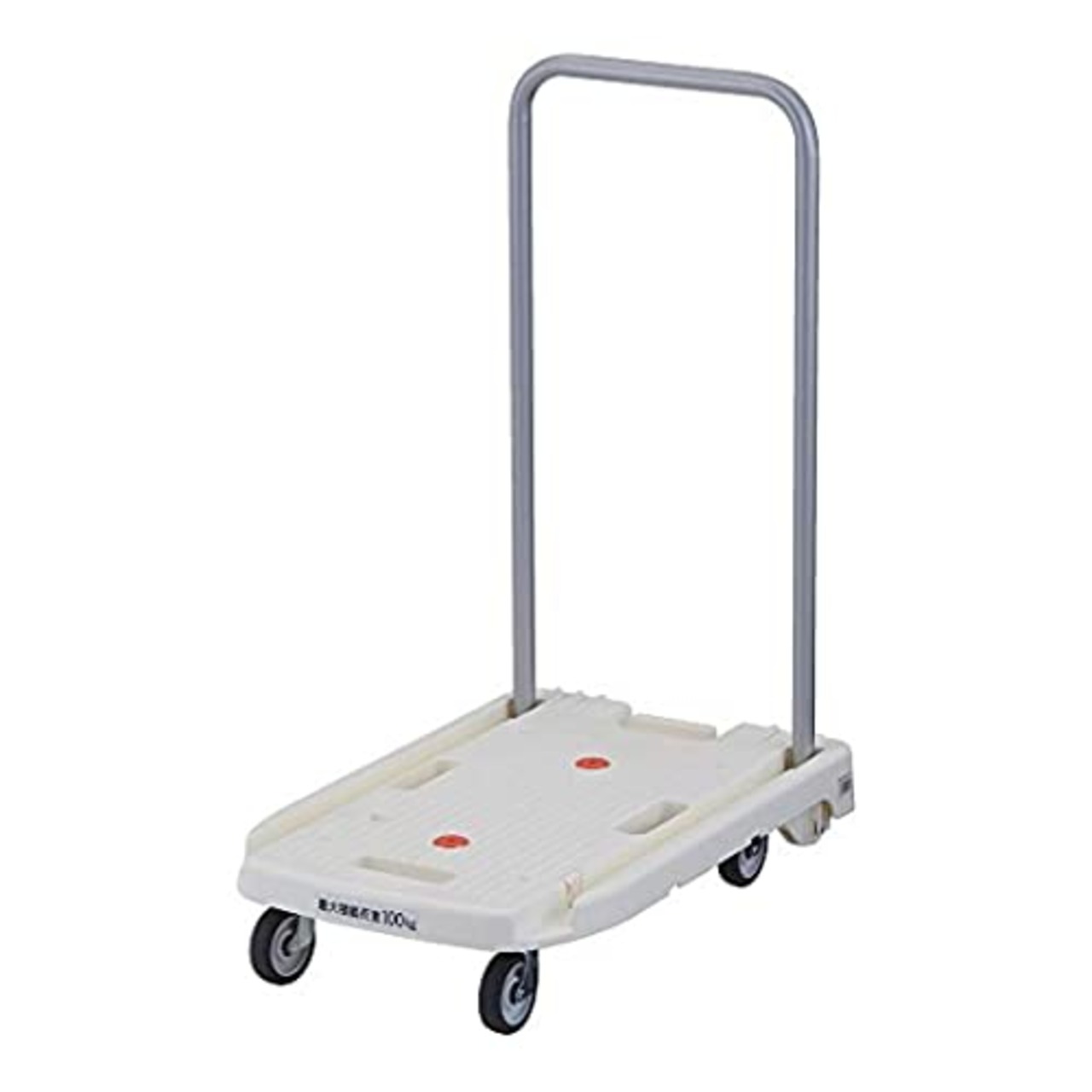 TRUSCO(トラスコ) 樹脂台車 こまわり君 省音G車輪 600×390 ホワイト MP-6039N2-W 折りたたみ 軽量 静か 静音