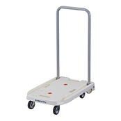 TRUSCO(トラスコ) 樹脂台車 こまわり君 省音G車輪 600×390 ホワイト MP-6039N2-W 折りたたみ 軽量 静か 静音