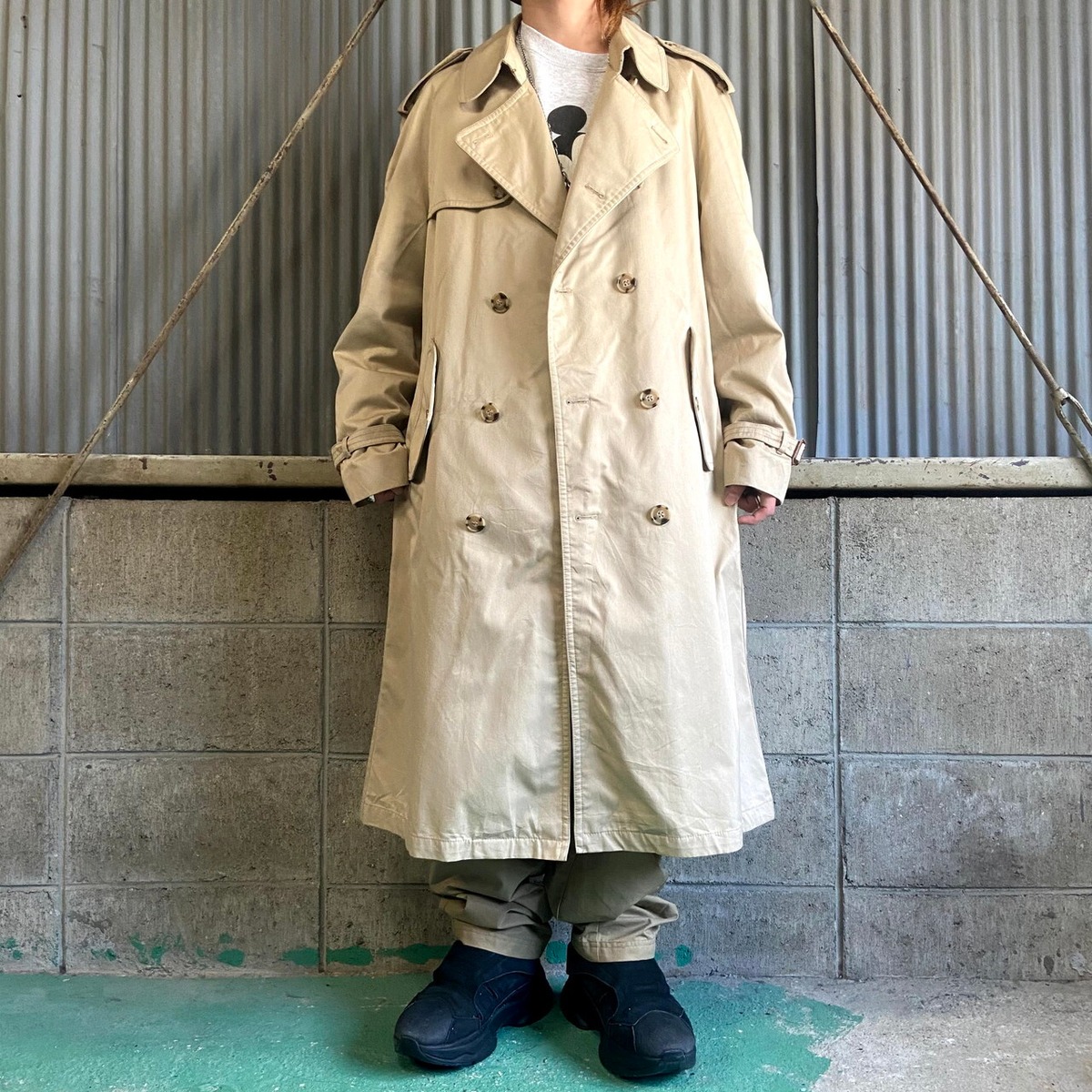 80〜90年代 ビンテージ トレンチコート メンズXL 古着 80S 90S 