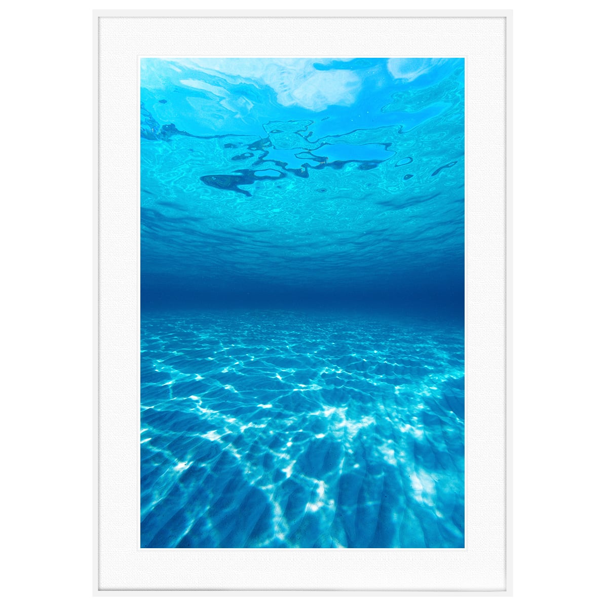 夏写真 海の砂底 インテリアアートポスター額装 AS0293