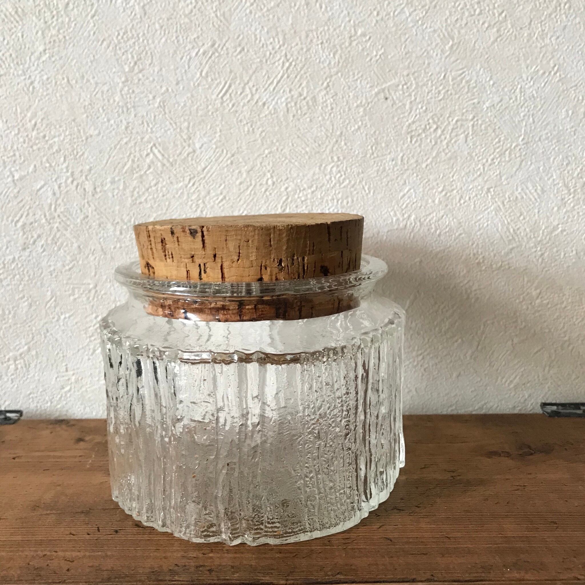 切り株風なガラスのいれもの