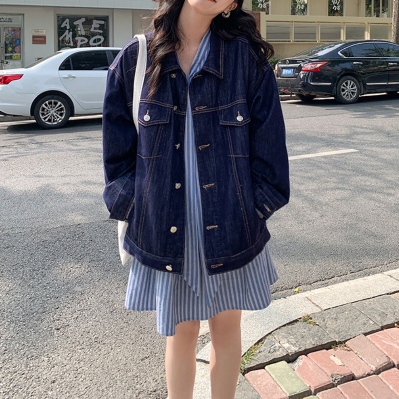 oversized denim jacket J00067
