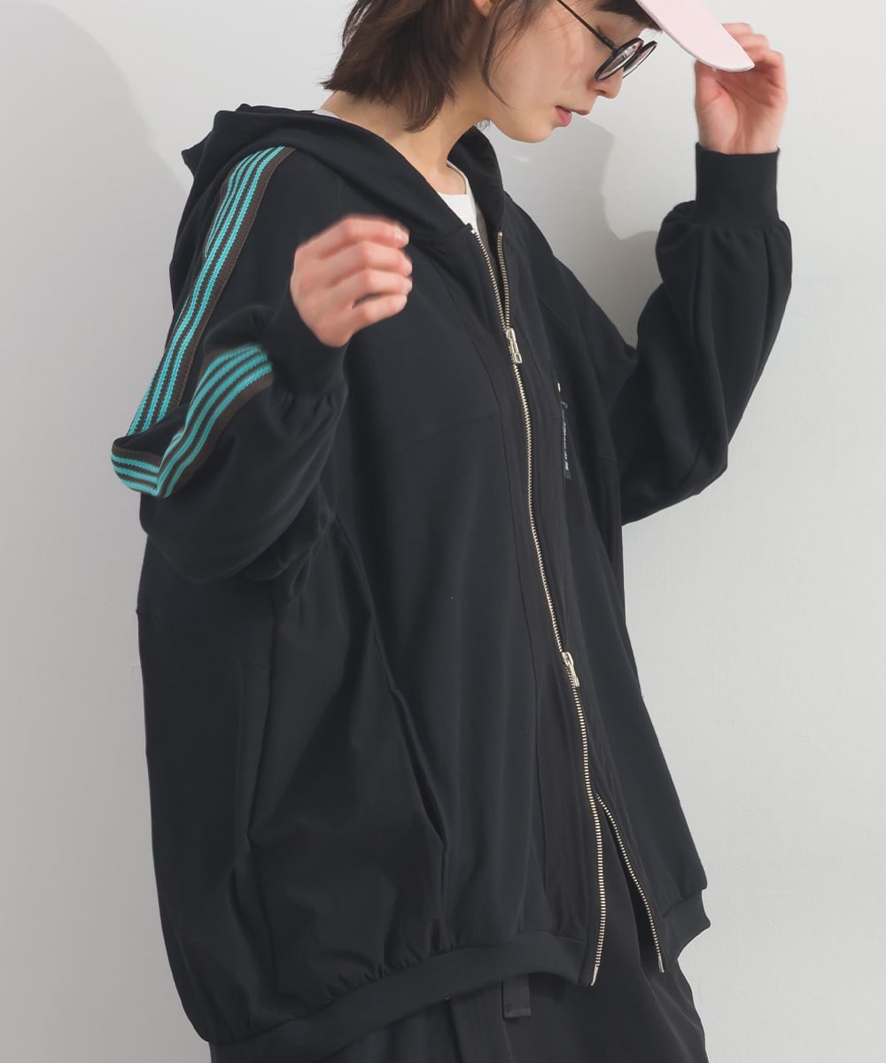 K261046 シルケットツイルトラックZIPパーカー / Silket Twill Track