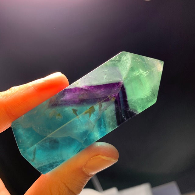 94ポイント　プチエンジェルフェザー入り☆グラデーションフローライト