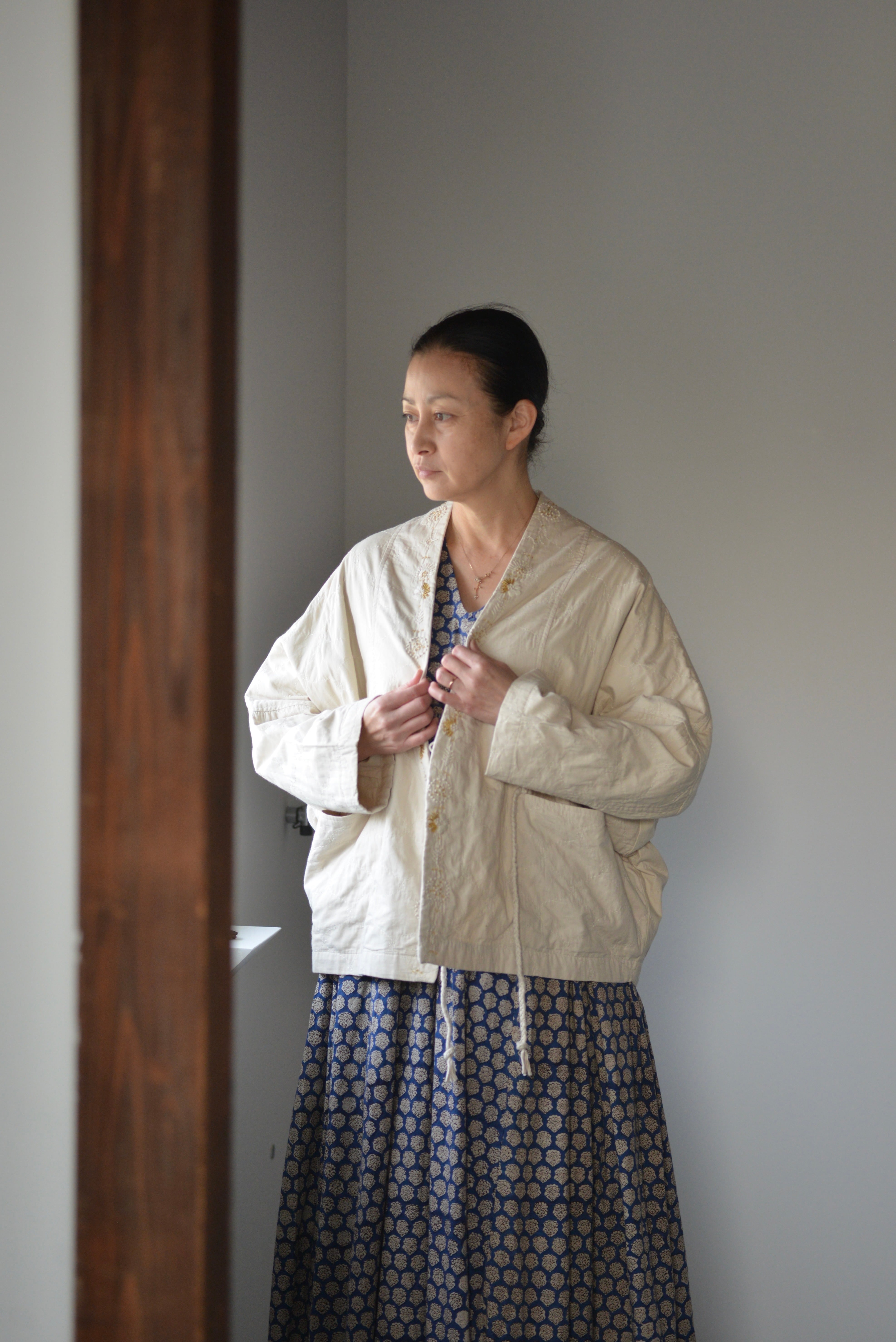 LEONARD アイボリー キルティングジャケットと長袖Tシャツのセット Outer | 岡の oka no