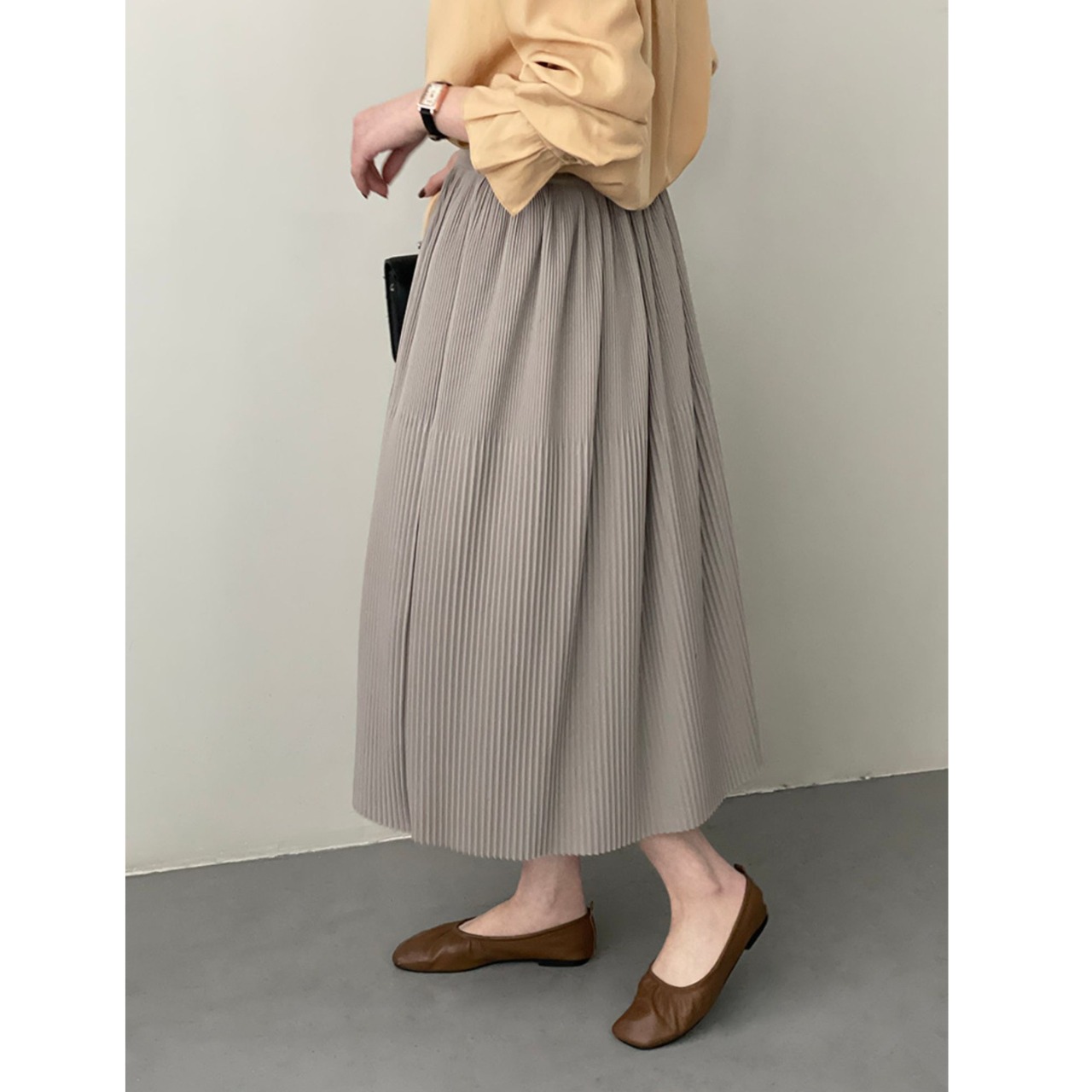 プリーツ フレア ロング スカート 10259