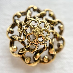 編み込みゴールドフラワー 35㎜