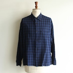 kontor overdyed seersucker check shirt