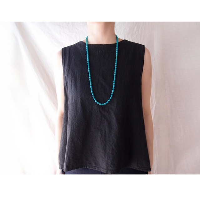 残りわずか【受注制作】Magnesite Turquoise × Blue Jade Necklace／ブルージェード × マグネサイトターコイズ ロングネックレス