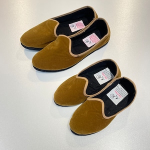 Lila&Fleur  ベロアシューズ  slip on shoes kids (17cm～19cm) BROWN