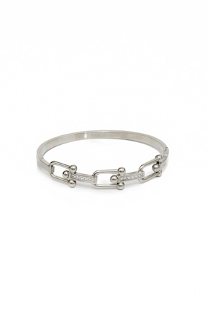 【U chain dia bangle】/ SILVER