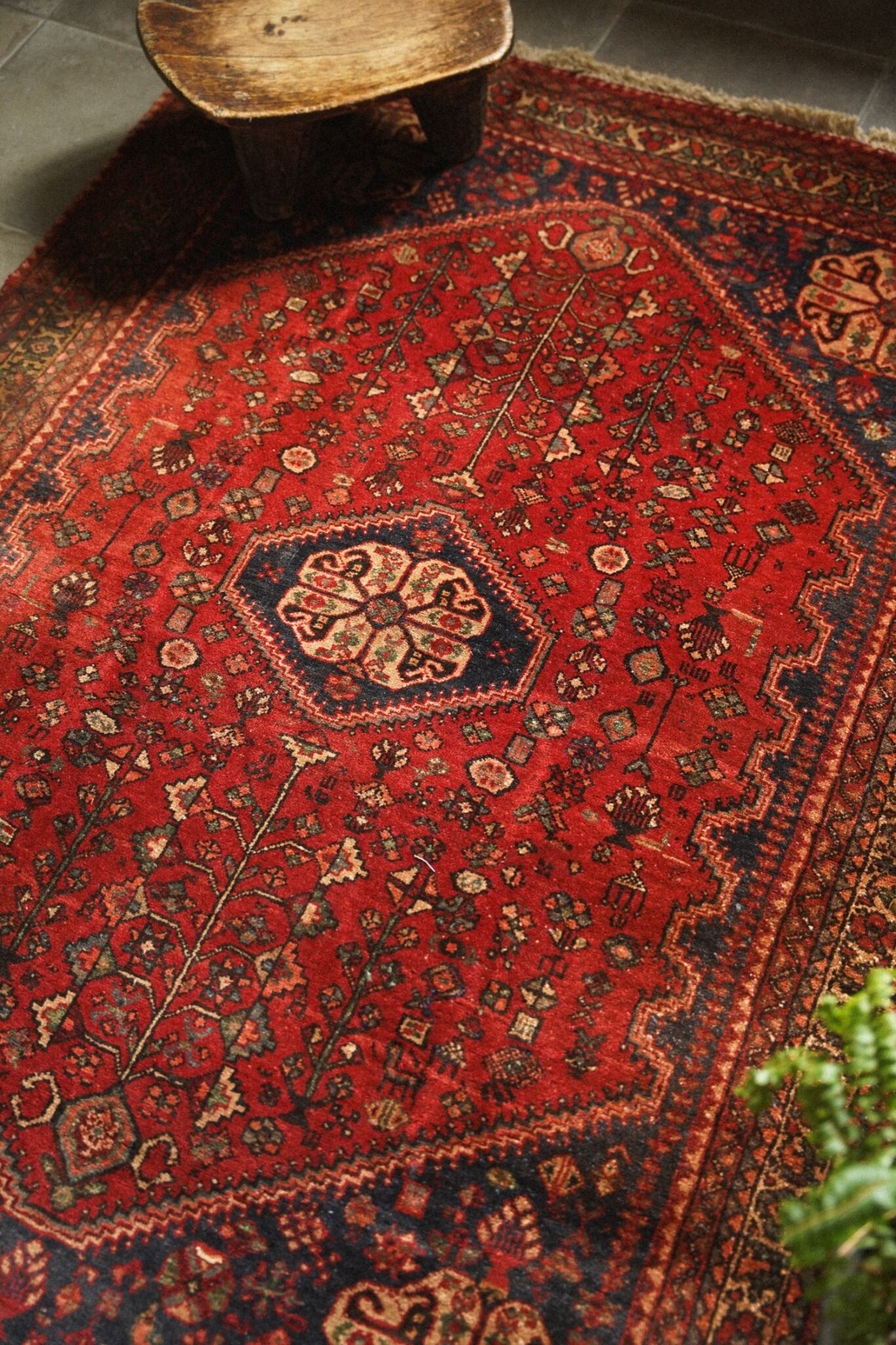 1479-Vintage Iranian Abadeh rug