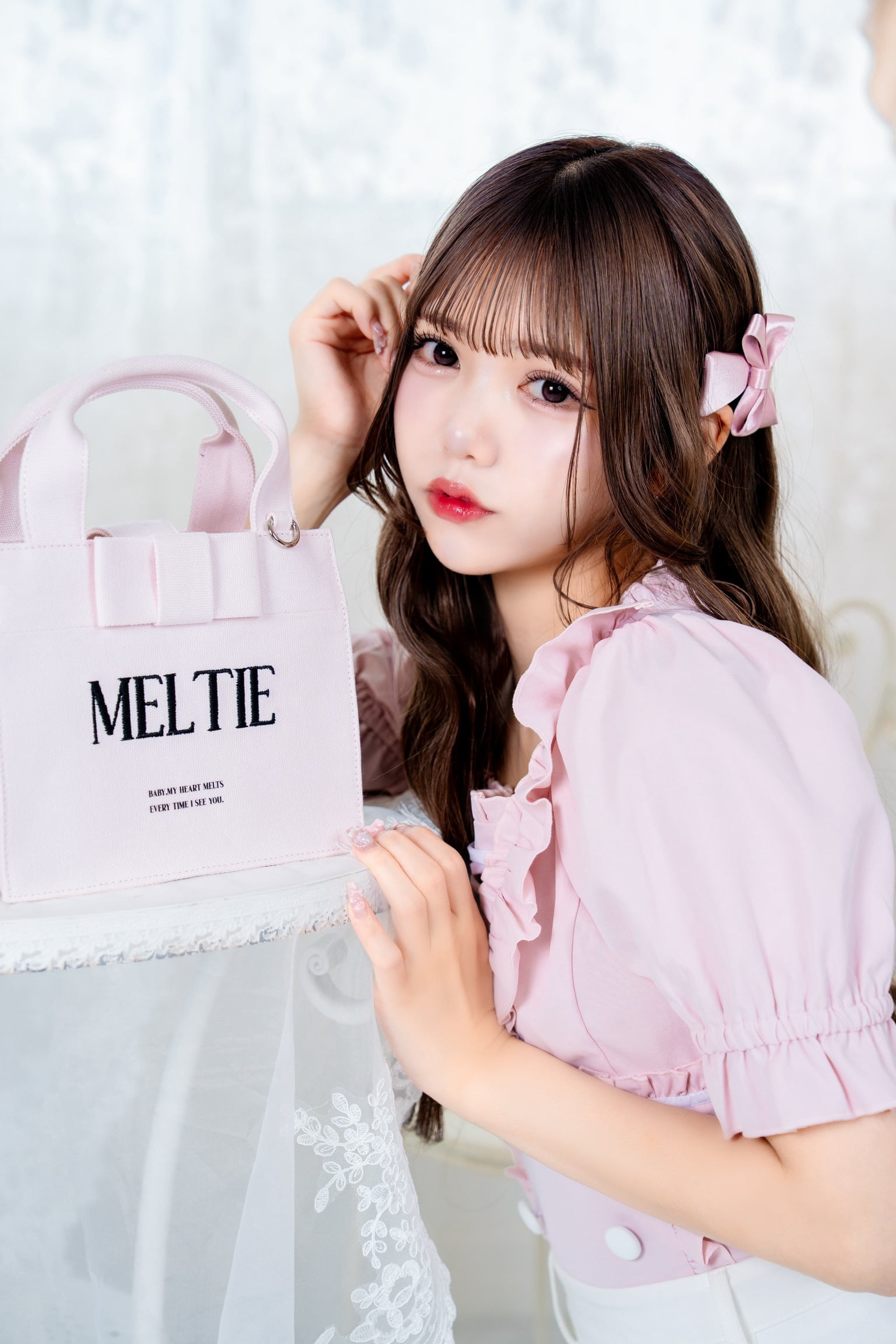 【New color】ribbon canvas tote bag〈SMALL〉