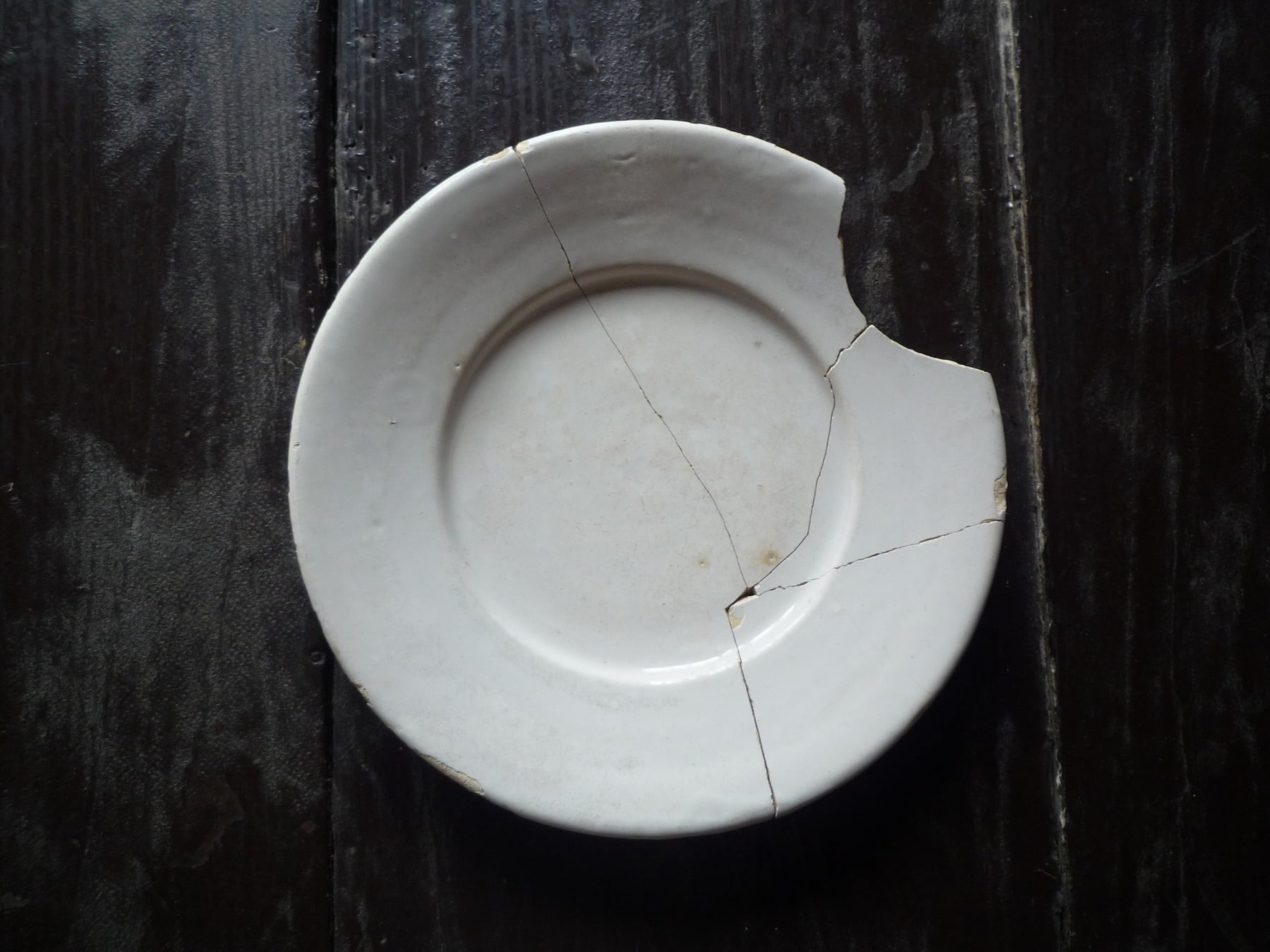 17世紀 デルフト 白釉 平皿 発掘品Ⅵ