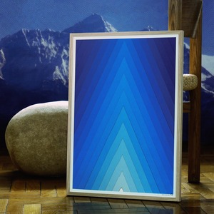 Mountain Poster / winter blue