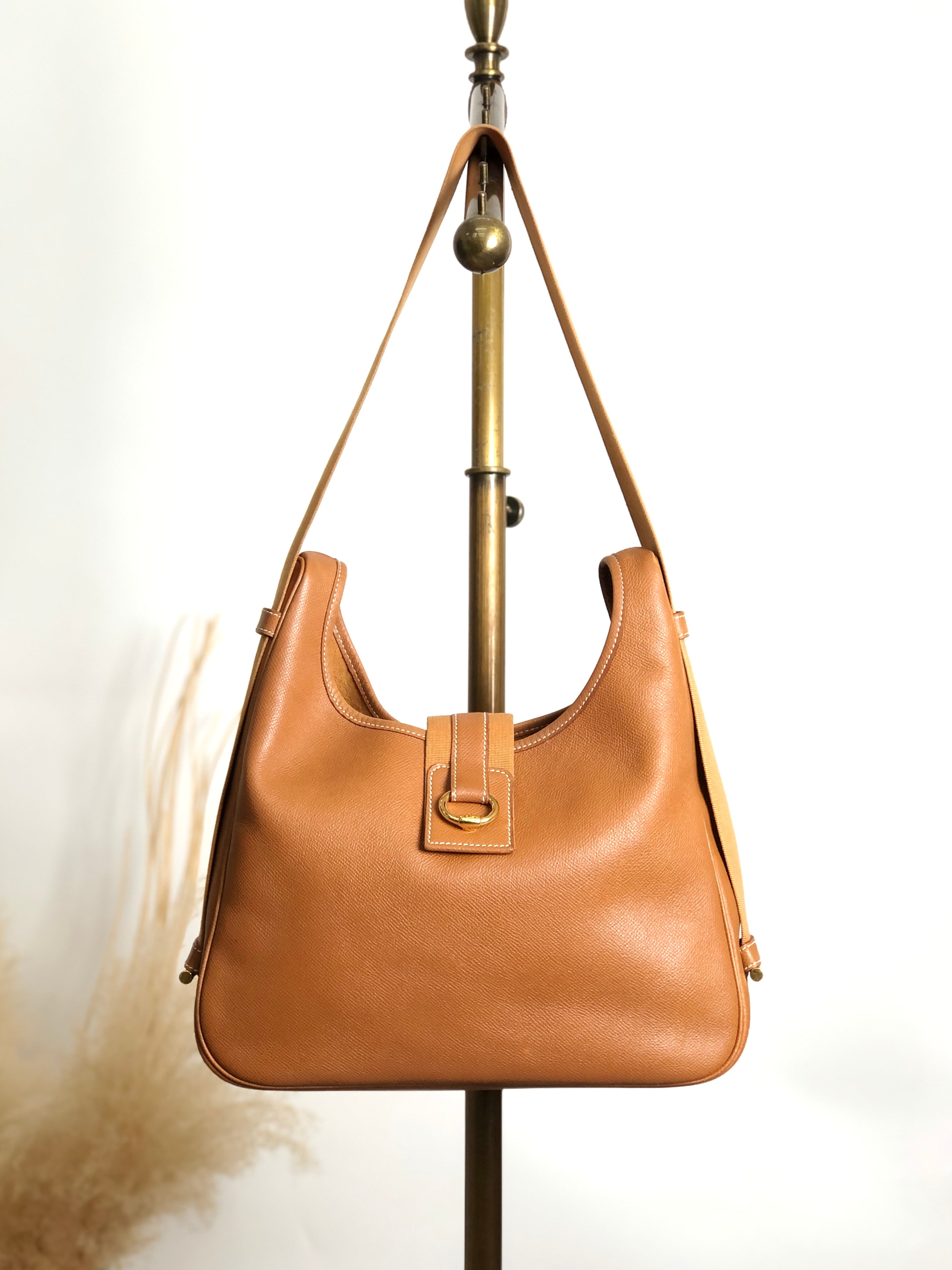 HERMES エルメス サコ ショルダーバッグ キャメル クシュベル レザー