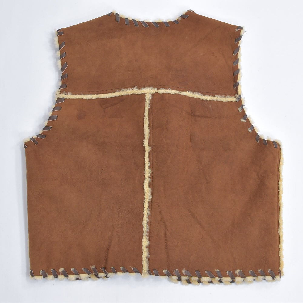 Vintage トルコ製 Aegean DESIGNS シアリング ベスト ムートン Vintage トルコ製 Aegean DESIGNS シアリング ベスト ムートン