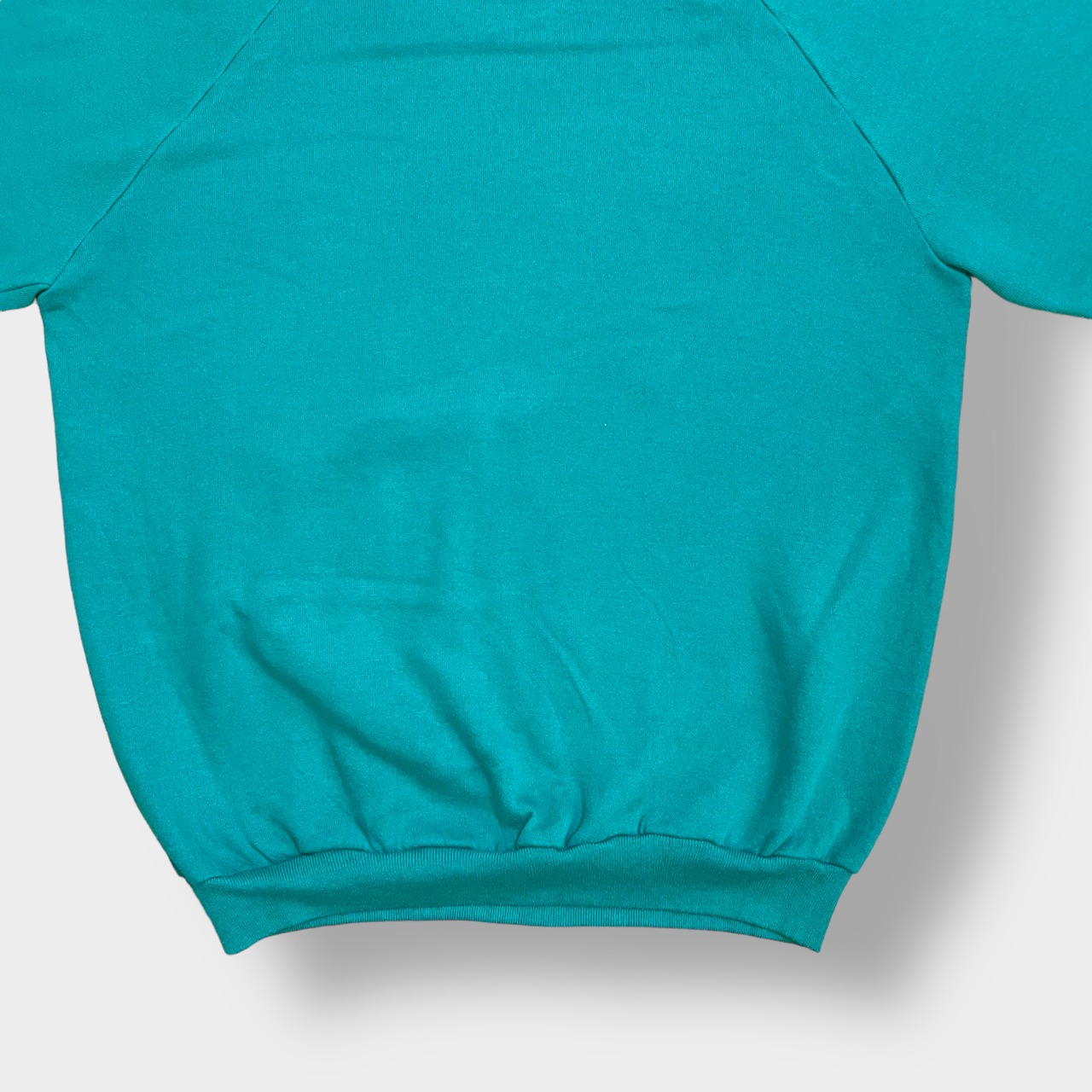 JERZEES 80s USA製 スウェットシャツ トレーナー カワイイ系 ラメ 花 ラグラン エメラルドグリーン SWEATSHIRTS XL ヴィンテージ US古着