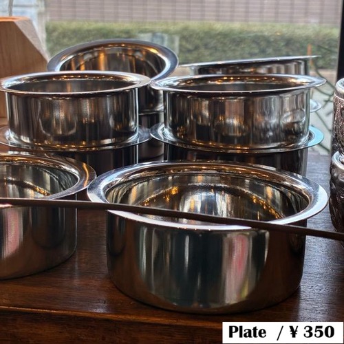India Stainless Steel Curry Small Plate L, Indian Stainless Steel Katori Curry Plate, Large, Round Bowl, Outdoor, Small Plate, Small Bowl