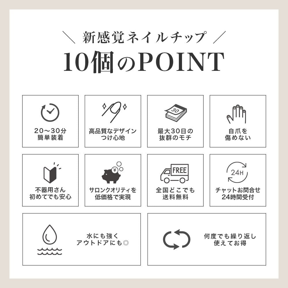 レイルナネイルチップ10個の特徴  (無料で読めます)