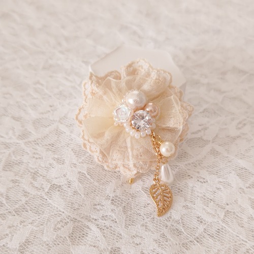 レースのお花　ポニーフック