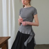 Drapé Asymmetry Tee F0614