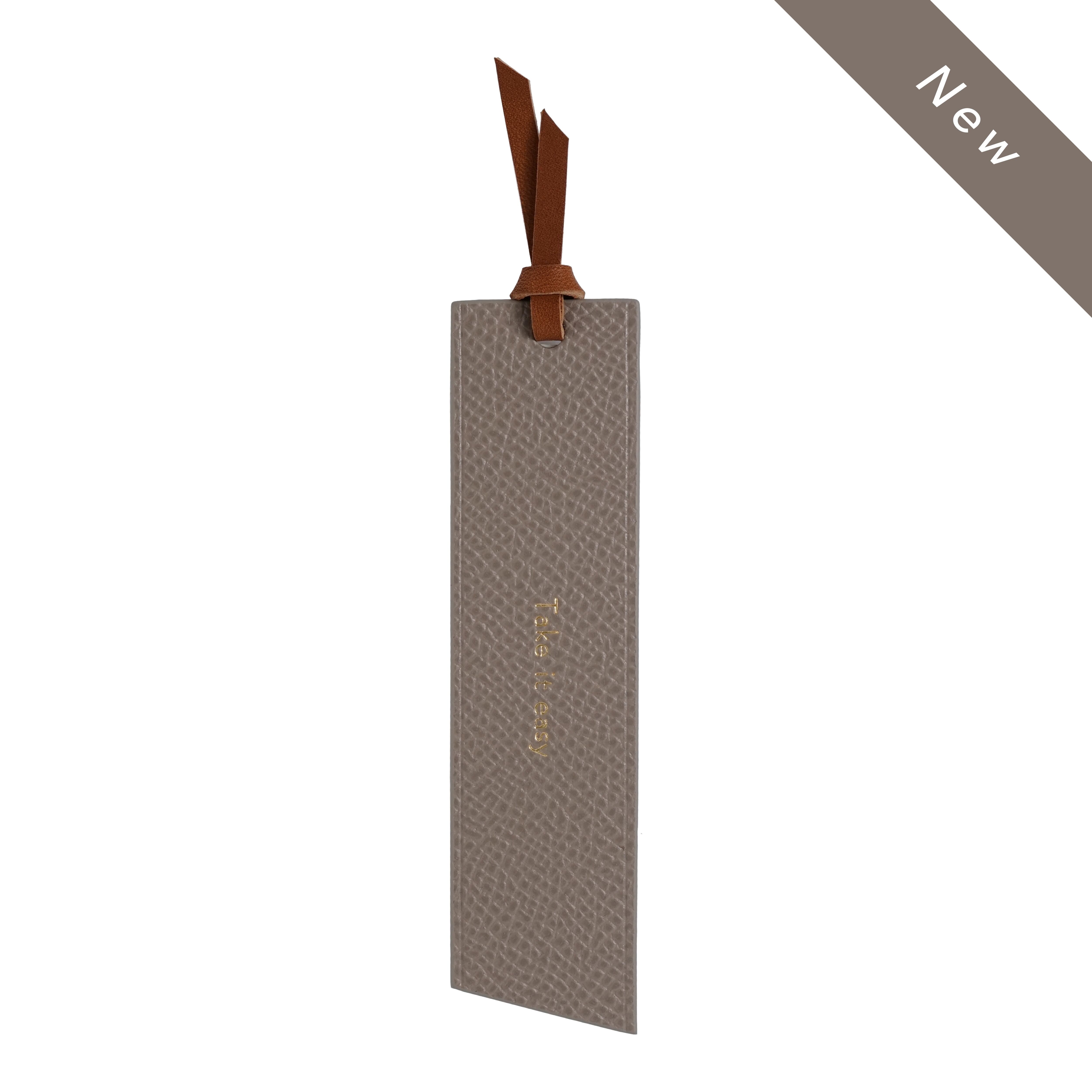 Leather Bookmarker 【 shiori 】しおり color. Light Greige ライトグレージュ 名前入り 栞 ギフト 名入れ cocon tokyo 銅板のしおり 栞 しおり 本 銅板
