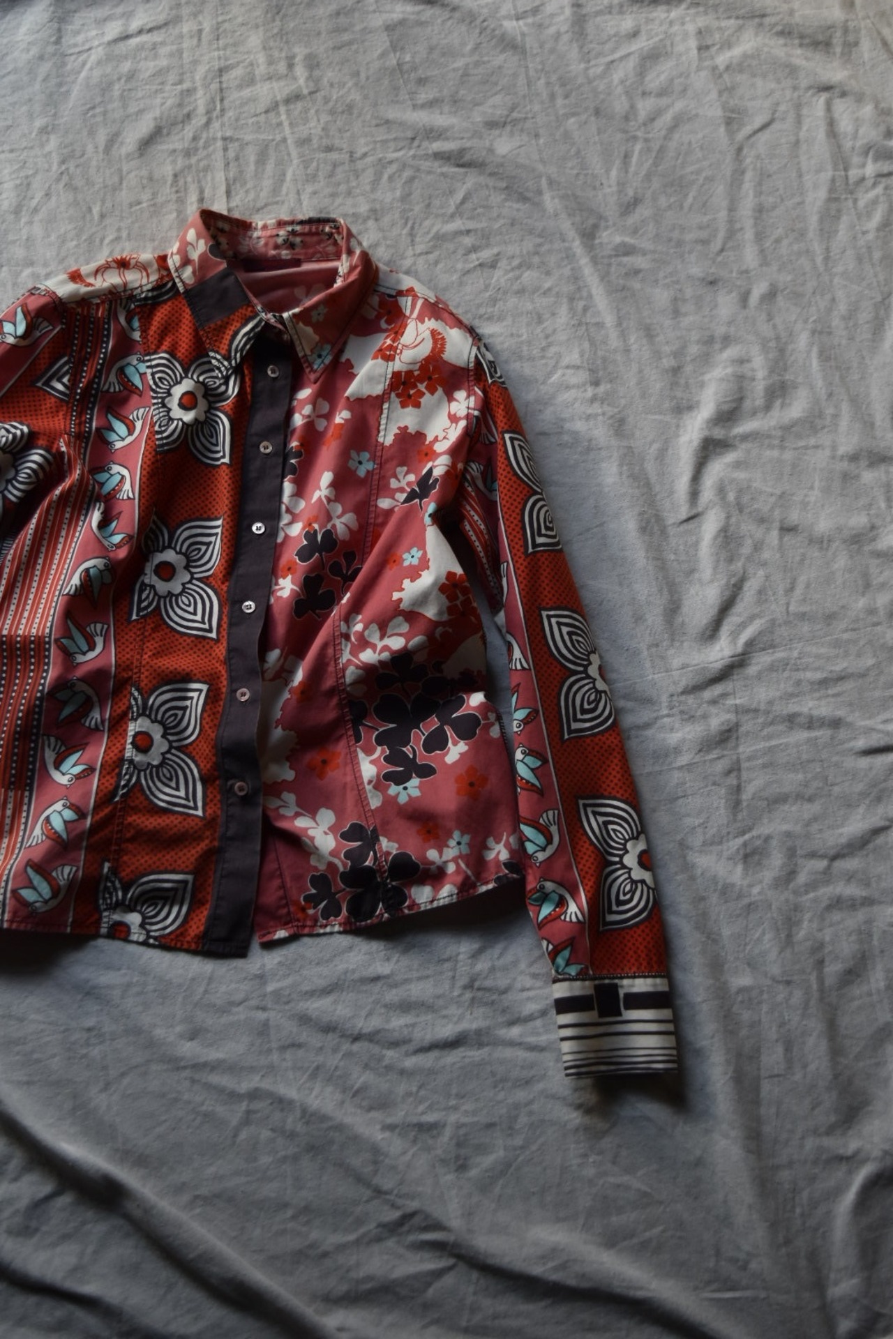 "KENZO" 00s Artistic Pattern Shirt