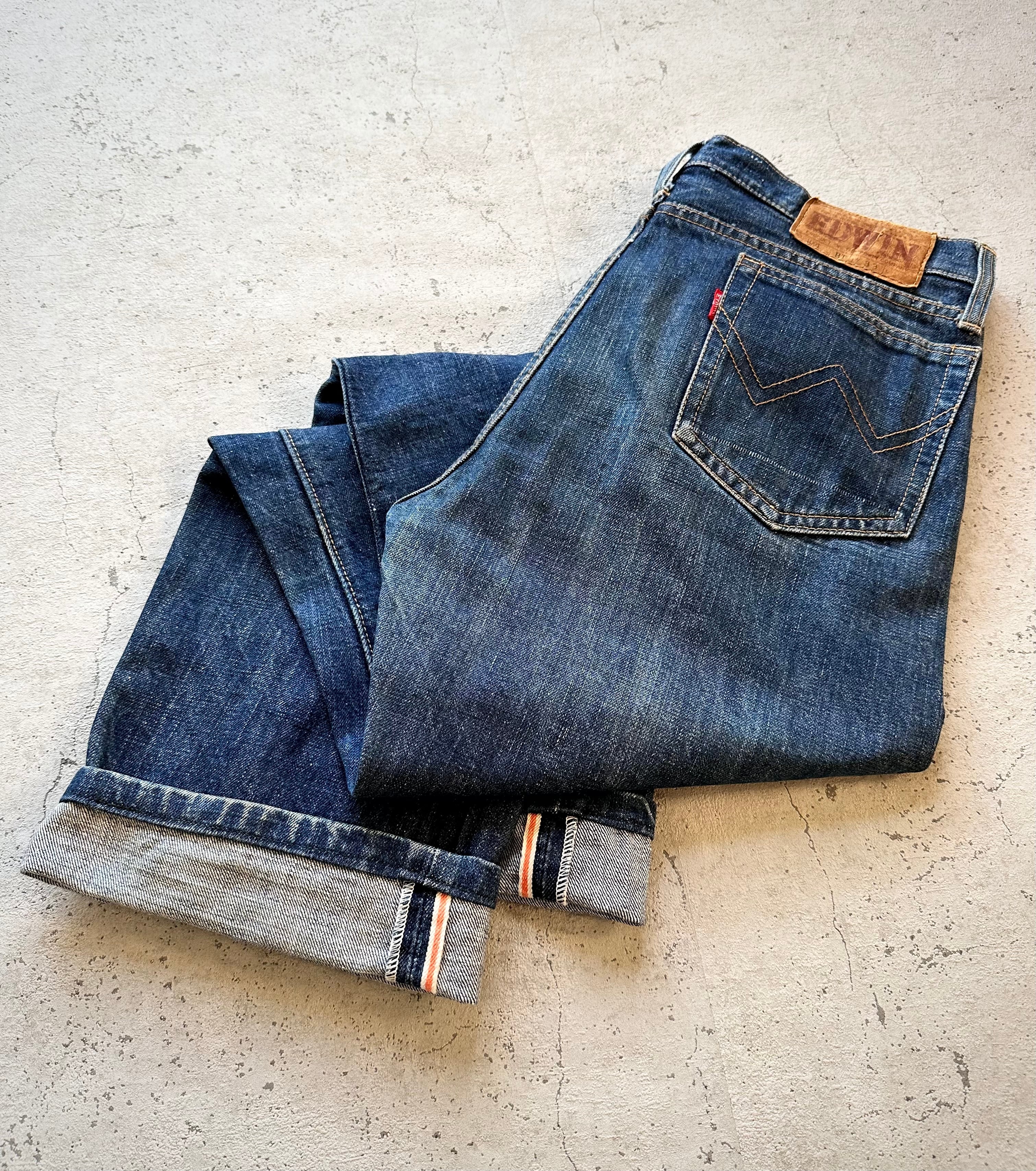 60s “ EDWIN ” 1001-BT 5PKT SELVAGE DENIM STRAIGHT OLD VINTAGE 初期