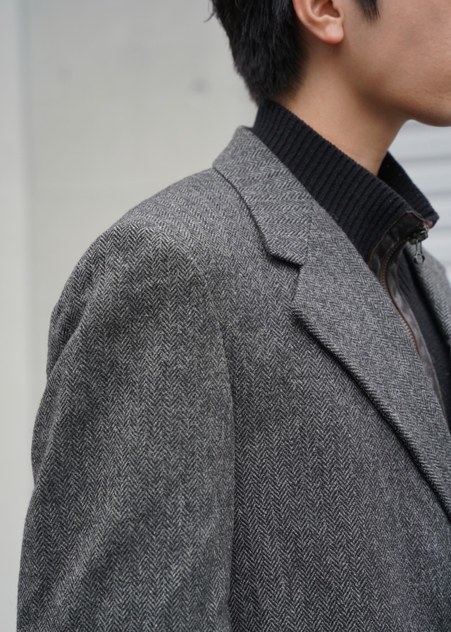 70’s USA vintage herringbone chester coat