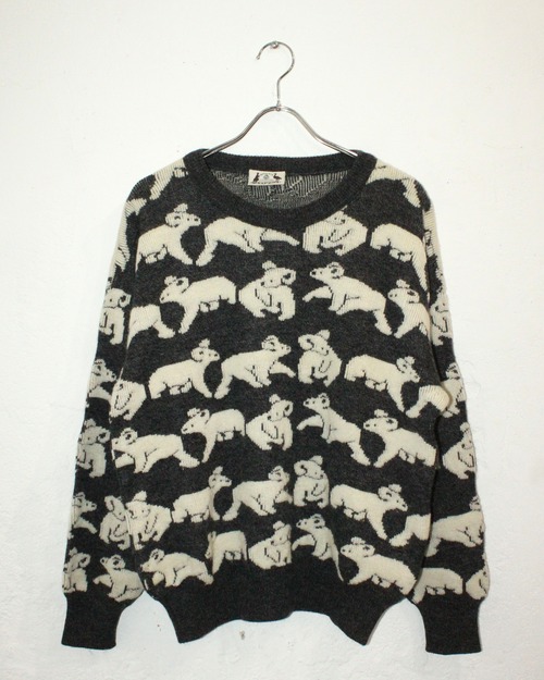 ~90s HYSPORT "Koala" Jacquard Pattern Wool Knit AUSTRALIA製