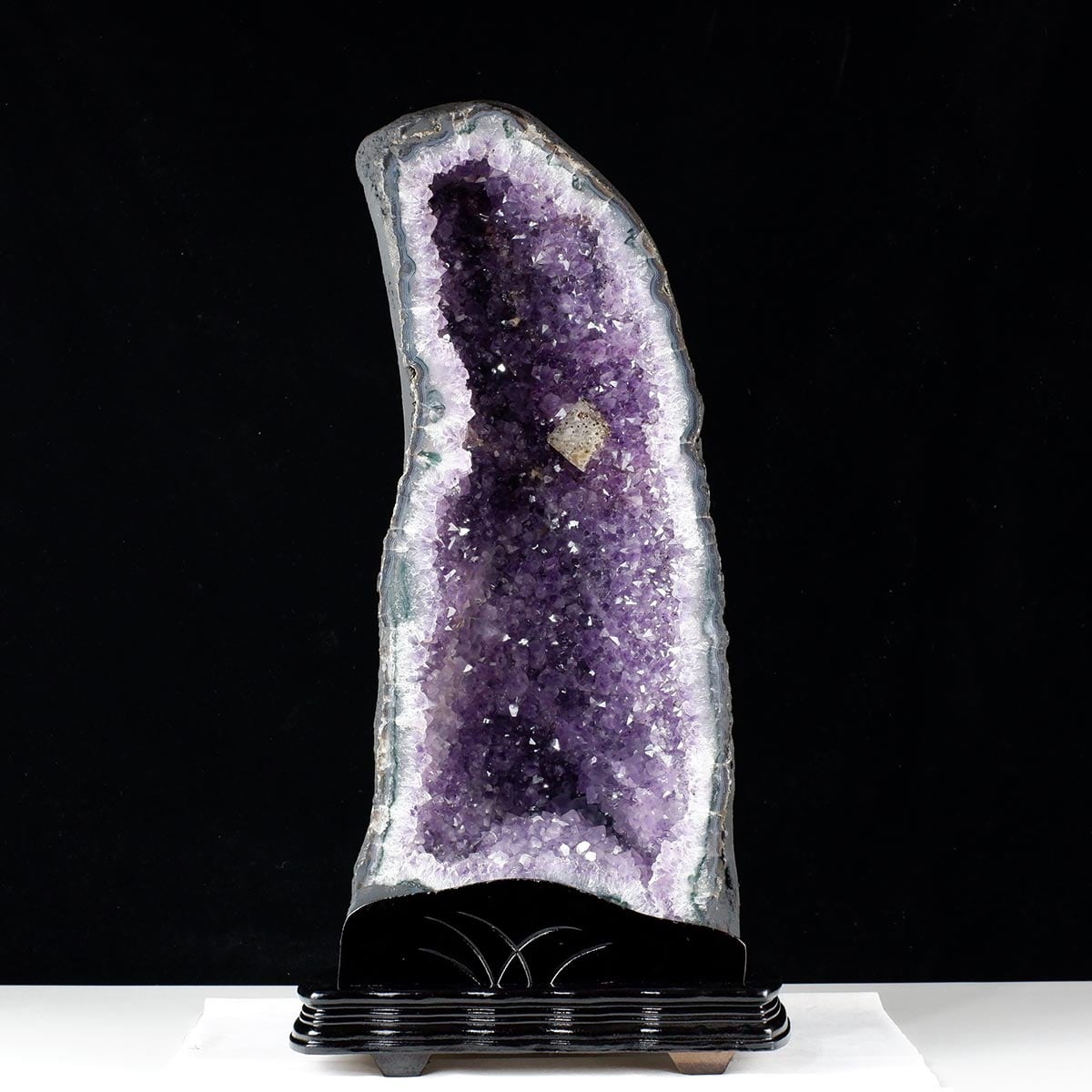 21.7Kg アメジストドーム ブラジル産 アメジスト ドーム 原石 置物 台座付属 一点物 174-2230