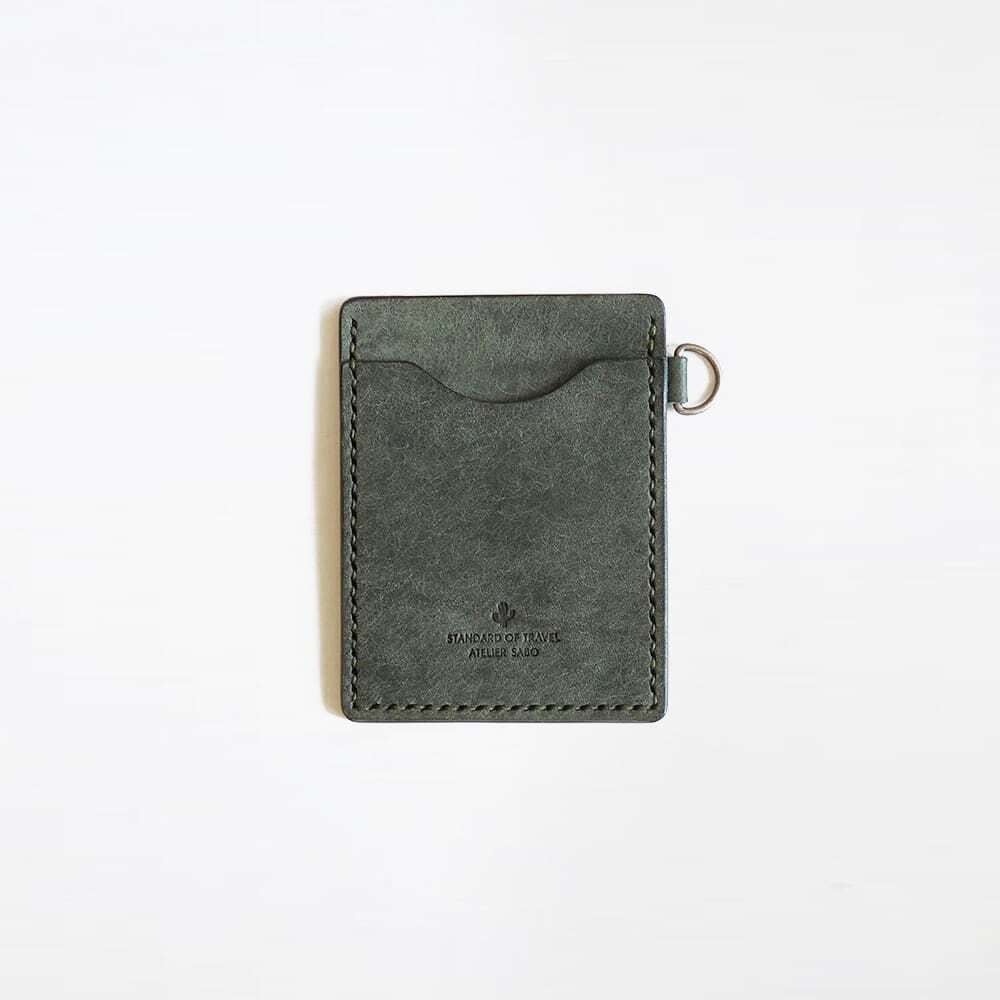入れたまま使える ICカードケース【グリーン】 | 革小物ブランド
