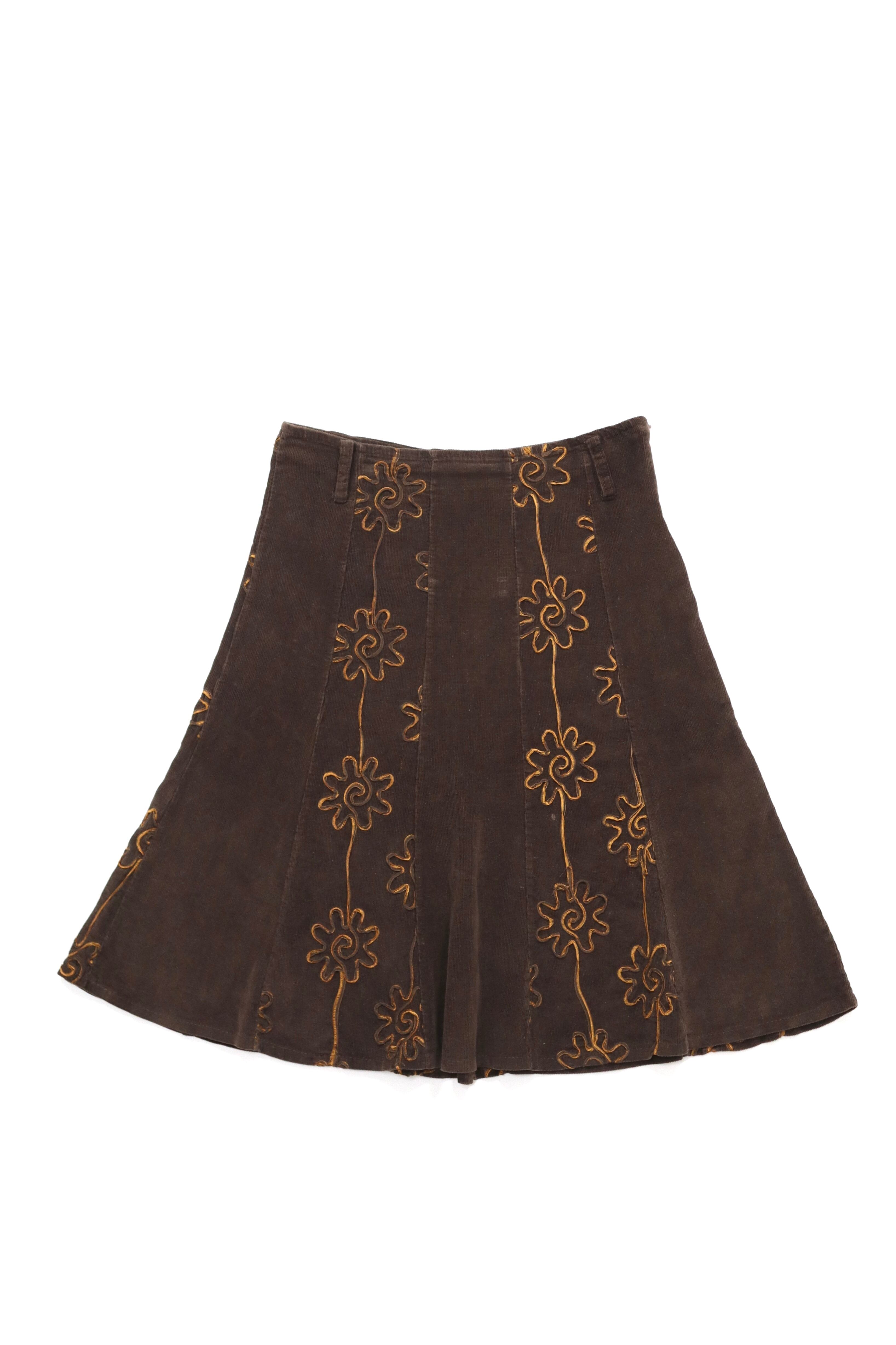 USED 00s EURO corduroy skirt
