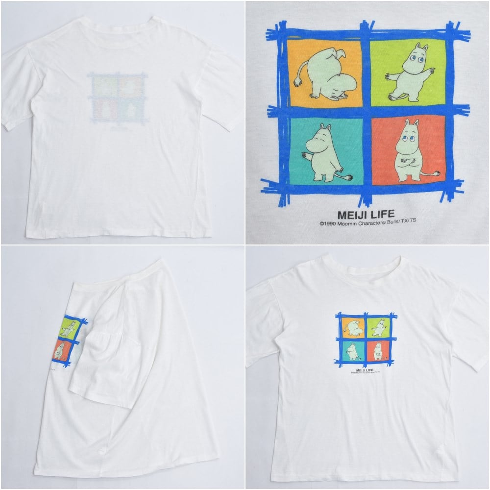 90s Moomin ムーミン キャラクターデザイン アニメ Tシャツ 明治生命