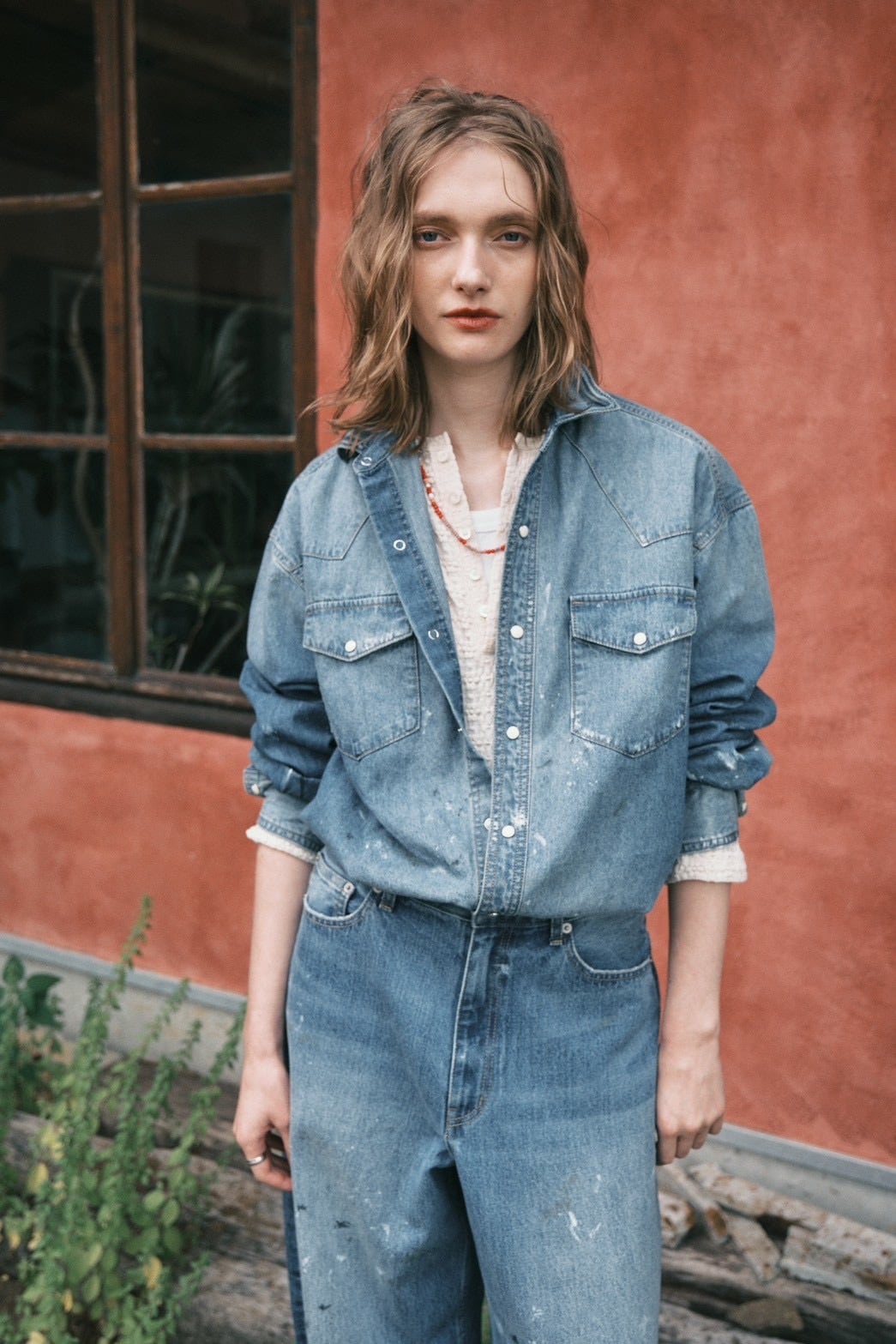 【LEMELANGE】レースヘンリーネックTee 8611002