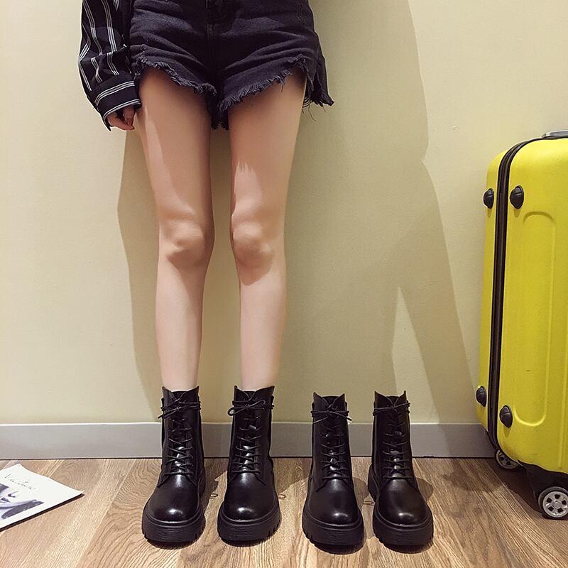 ブーツオータムレッドカジュアルスリムブラック 靴 シューズ 秋物 フェイクシューズ59079450996